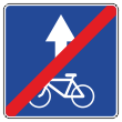 Дорожный знак 5.14.3 «Конец полосы для велосипедистов» (металл 0,8 мм, II типоразмер: сторона 700 мм, С/О пленка: тип А коммерческая)
